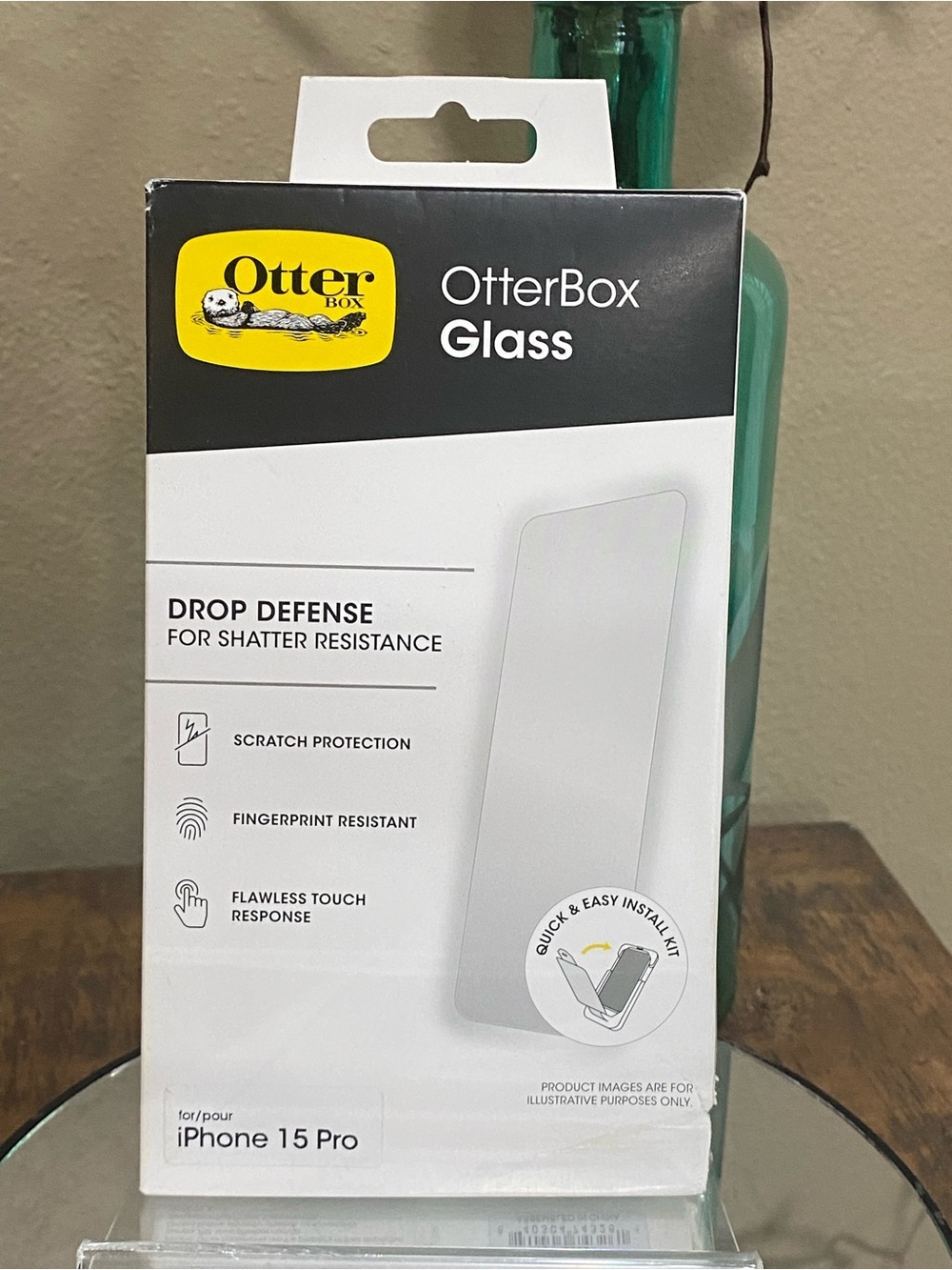 OtterBox Glass Screen Protector for iPhone 15 Pro, new!